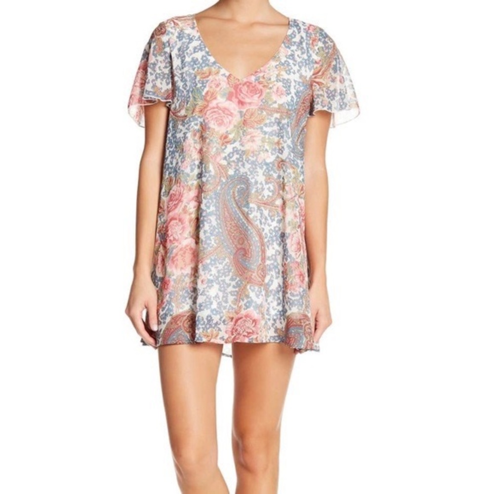 Show Me Your Mumu Petal Paisley Print Mini Dress